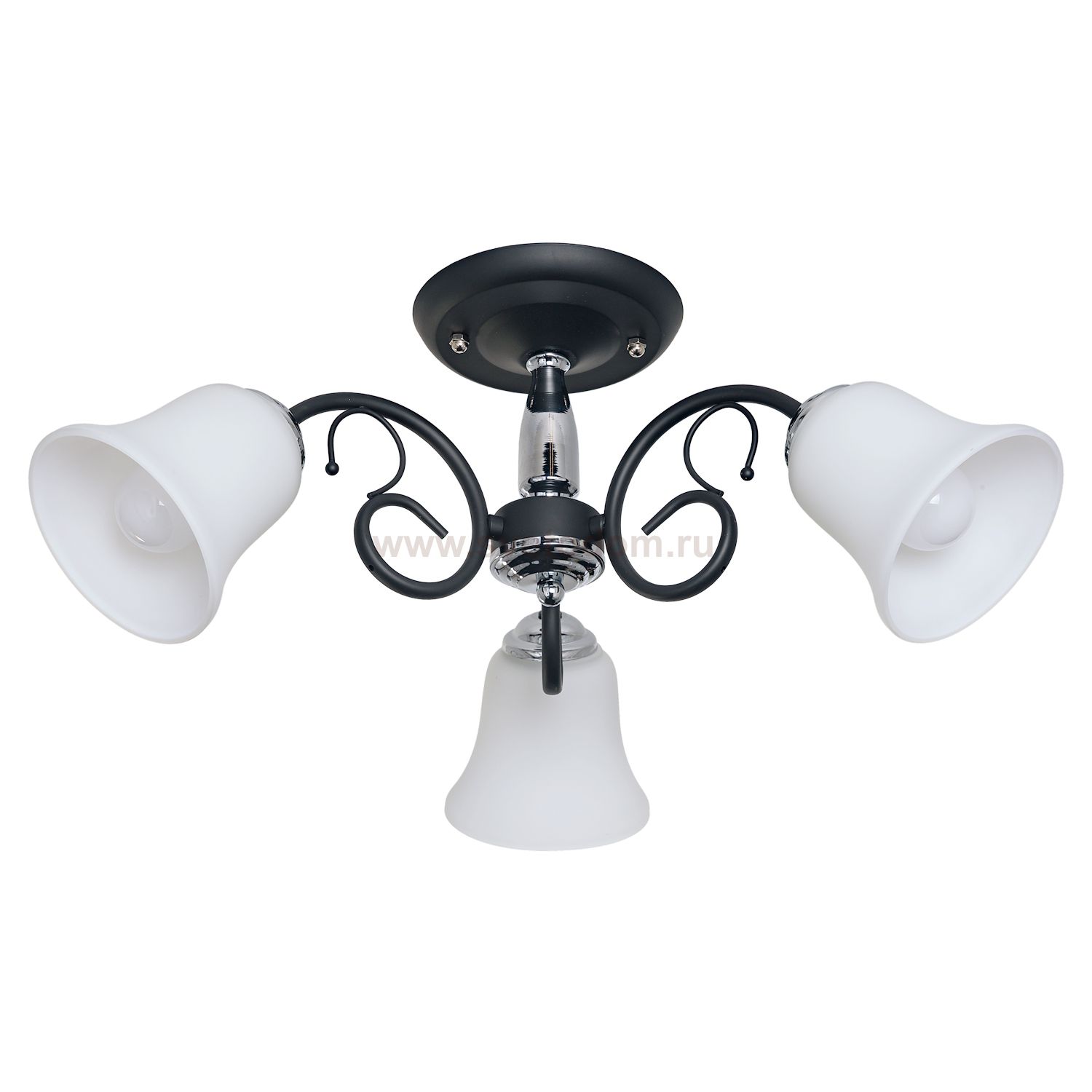Светильник ЭкономСвет 205/3CR+BK WT