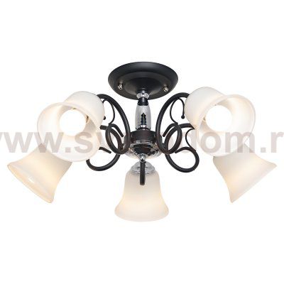 Светильник ЭкономСвет 205/5CR+BK WT