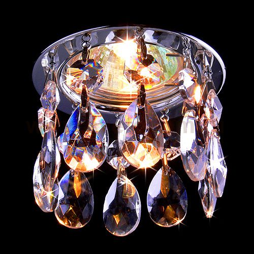 Светильник точечный с хрусталем Elektrostandard 2055 CH/Clear (хром / прозрачный хрусталь)
