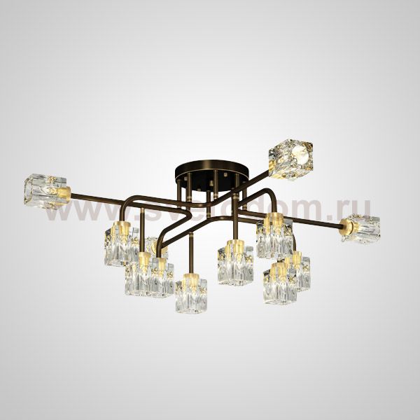 Потолочная люстра MICHAL L12 Brass Black ImperiumLoft 205616-23