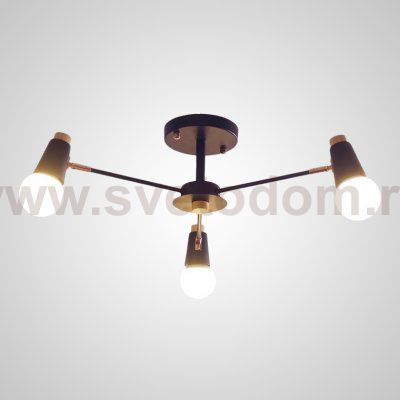 Потолочная люстра ROTARY L3 Black ImperiumLoft 205622-23