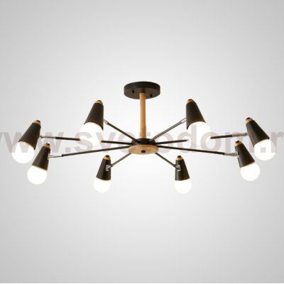 Потолочная люстра ROTARY L8 Black ImperiumLoft 205627-23