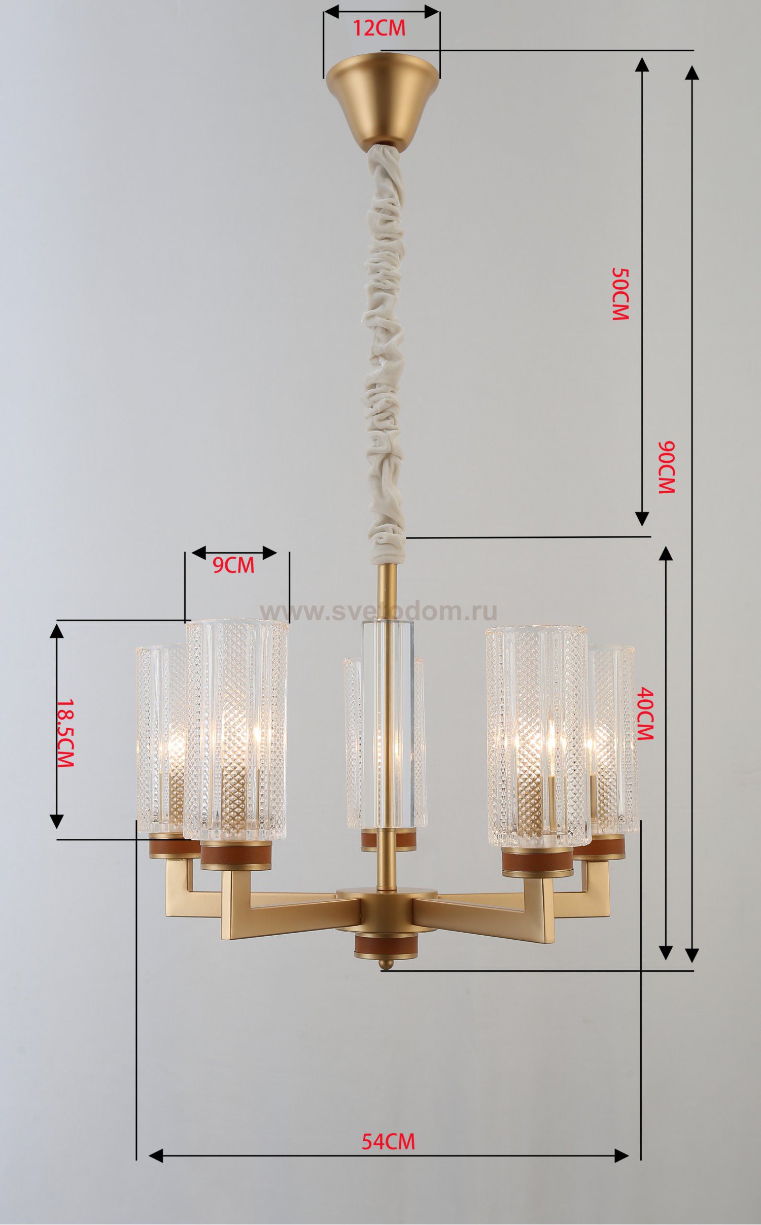 Люстра Rivoli Anke 2057-305 5 * Е14 40 Вт хрусталь классика
