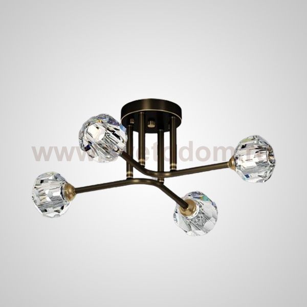 Потолочная люстра RH CH L4 Brass Black ImperiumLoft 205795-23
