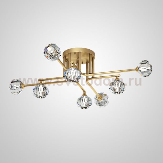 Потолочная люстра RH CH L8 Brass ImperiumLoft 205797-23