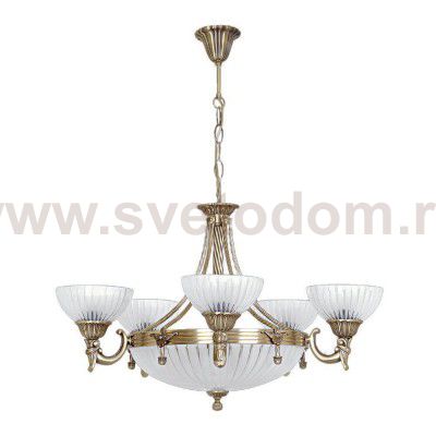Люстра КРИСТАЛЛ антик 5 плаф (5*E27+3*Е14) H=81cm, D=72cm Kink light 2067/5+3 ANTIK