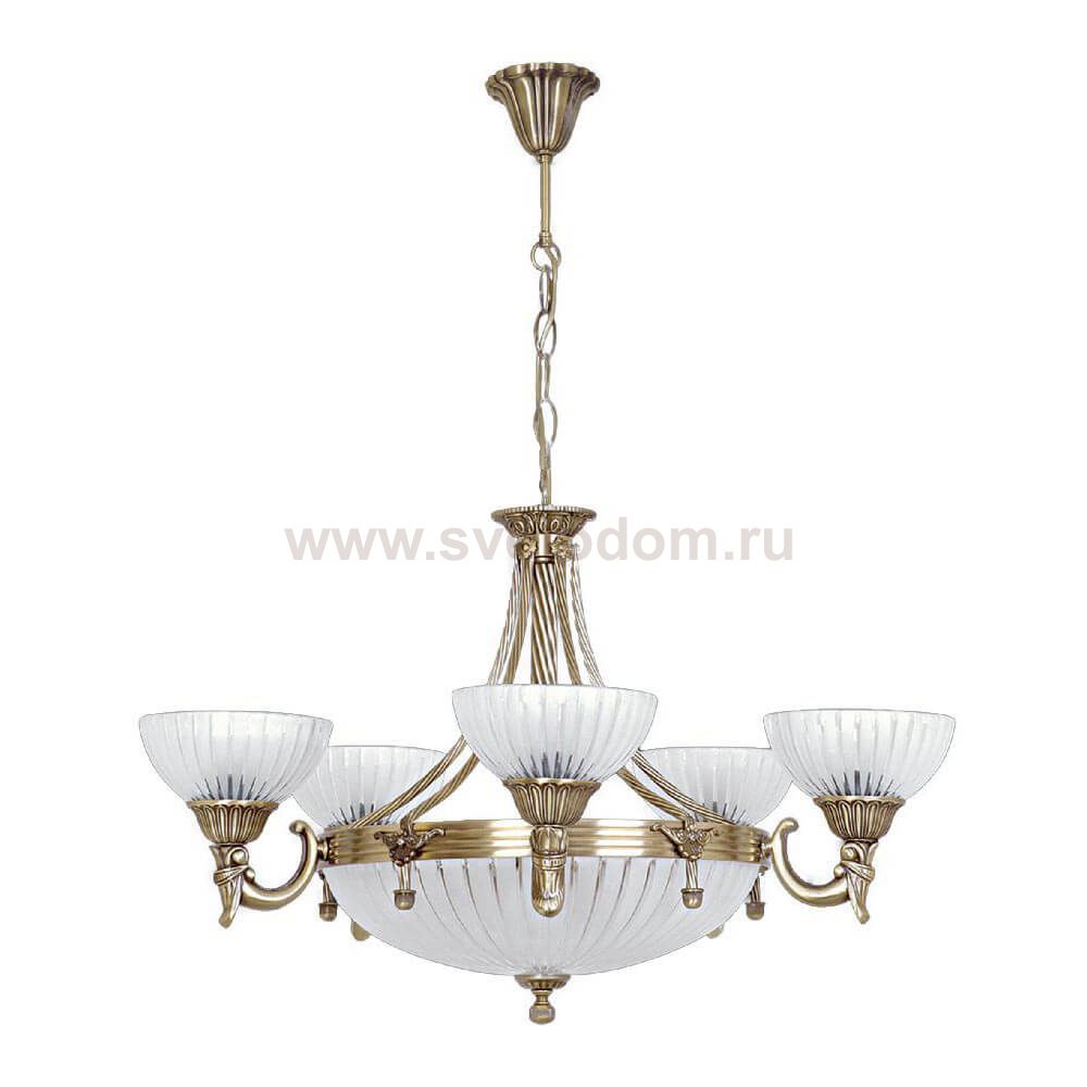 Люстра КРИСТАЛЛ антик 5 плаф (5*E27+3*Е14) H=81cm, D=72cm Kink light 2067/5+3 ANTIK