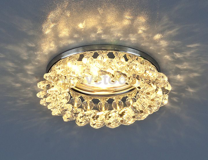 Светильник точечный с хрусталем Elektrostandard 206 MR16 CH/CL хром/прозрачный