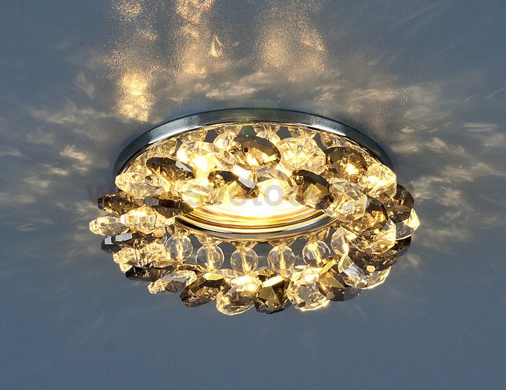 Светильник точечный с хрусталем Elektrostandard 206 MR16 CH/SBK/CL хром/дымчатый/прозрачный