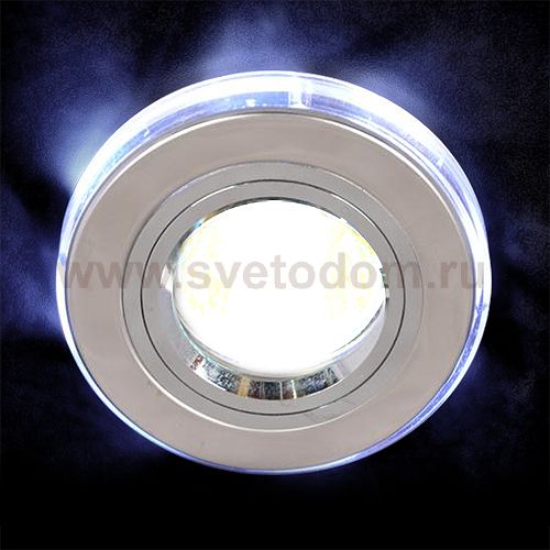 Точечный светильник со светодиодной подсветкой Elektrostandard 2060/2 SL/LED/WH (хром / белый)