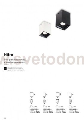 Ideal Lux NITRO PL 15W SQUARE NERO