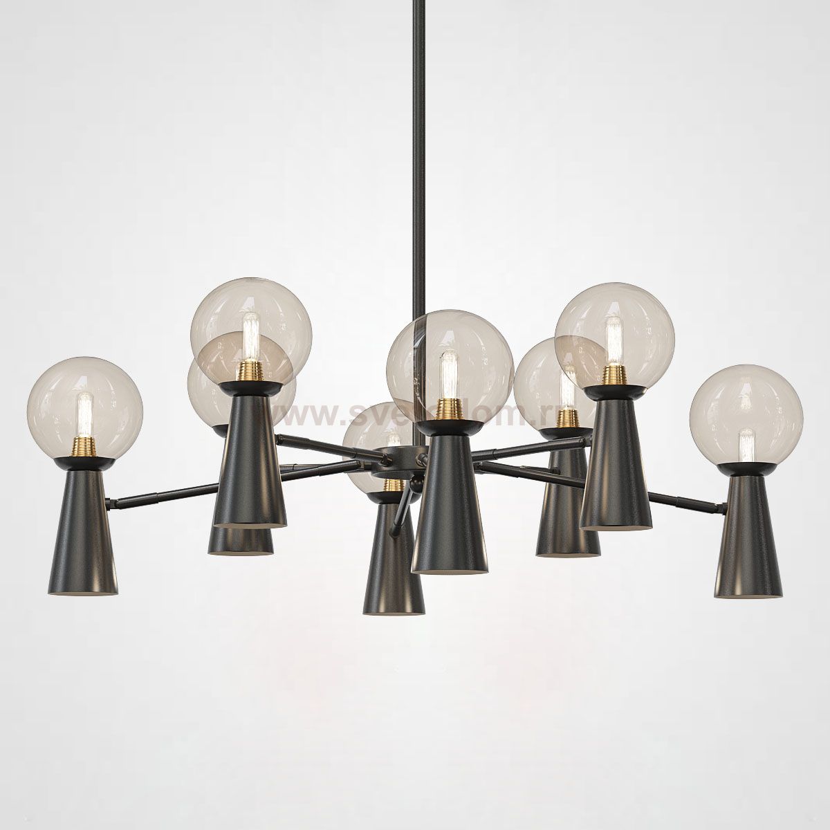 Потолочная люстра ABELINA L16 Black Amber ImperiumLoft 206090-23