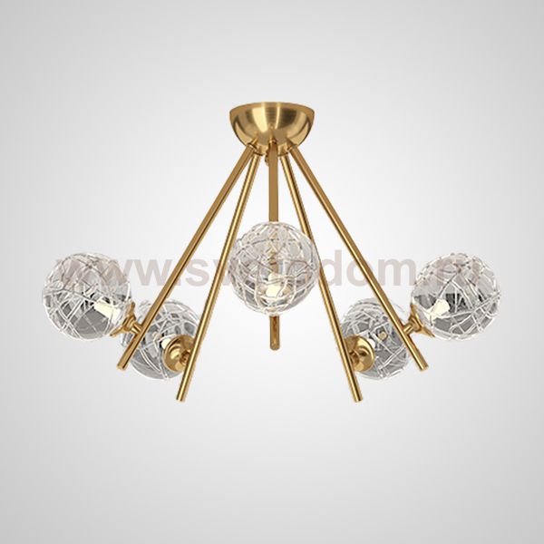Потолочная люстра INGELA CH L5 Brass ImperiumLoft 206127-23