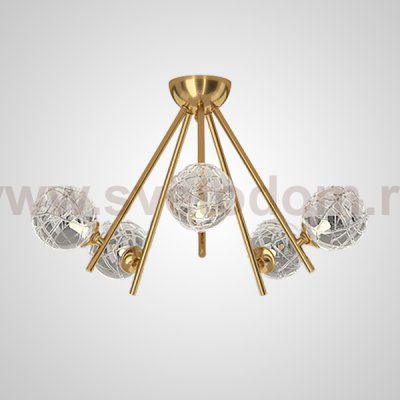 Потолочная люстра INGELA CH L5 Brass ImperiumLoft 206127-23