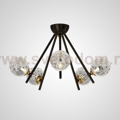 Потолочная люстра INGELA CH L5 Black ImperiumLoft 206128-23