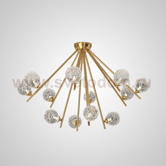 Потолочная люстра INGELA CH L12 Brass ImperiumLoft 206131-23