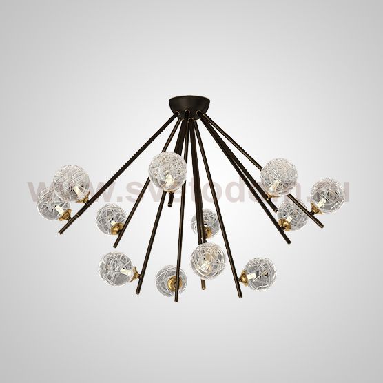 Потолочная люстра INGELA CH L12 Black ImperiumLoft 206133-23