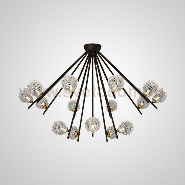 Потолочная люстра INGELA CH L15 Black ImperiumLoft 206134-23