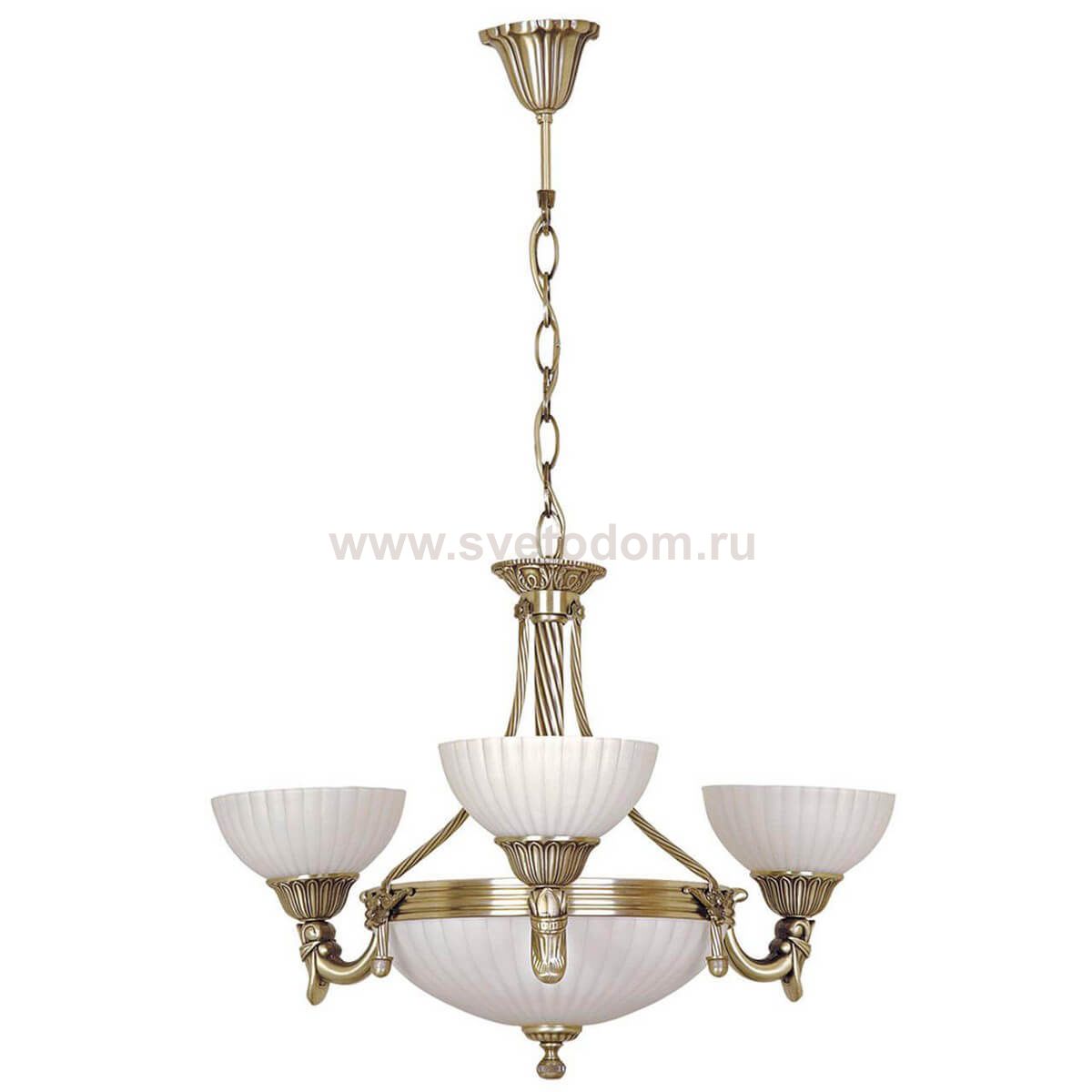 Люстра ЖАСМИН 3 плаф антик(3*E27+3*Е14) H=78cm,D=58cm Kink light 2065/3+3 ANTIK