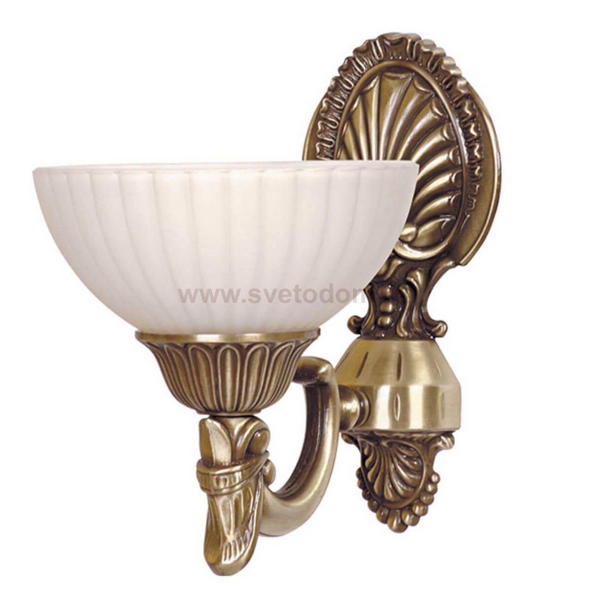 Светильник бра ЖАСМИН 1 плаф антик h-22cm, d-17cm E27 1*60w Kink light 2065/1.А ANTIK