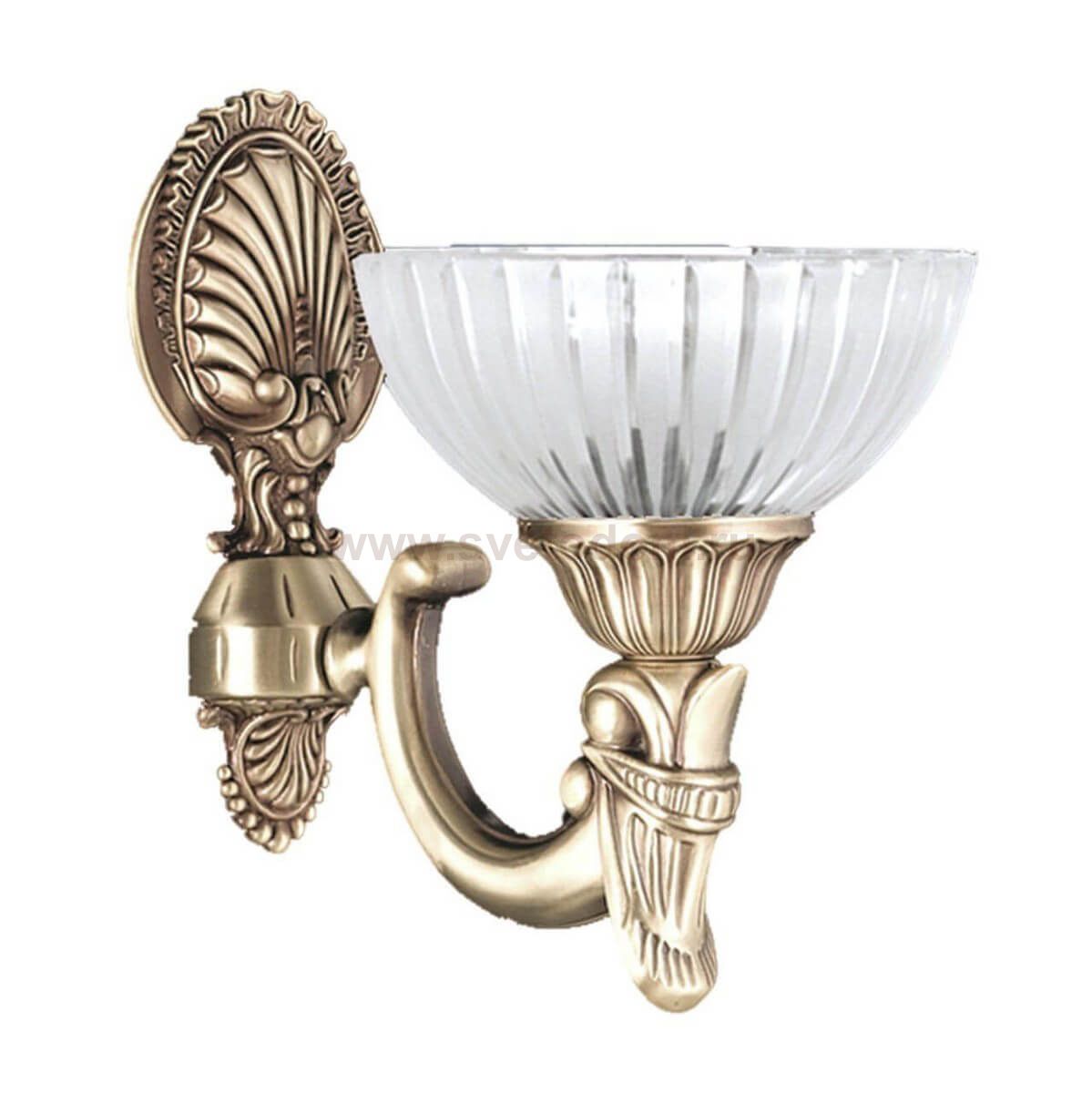 Светильник бра КРИСТАЛЛ 1 плаф антик h-22cm, d-17cm E27 1*60w Kink light 2067/1.А ANTIK