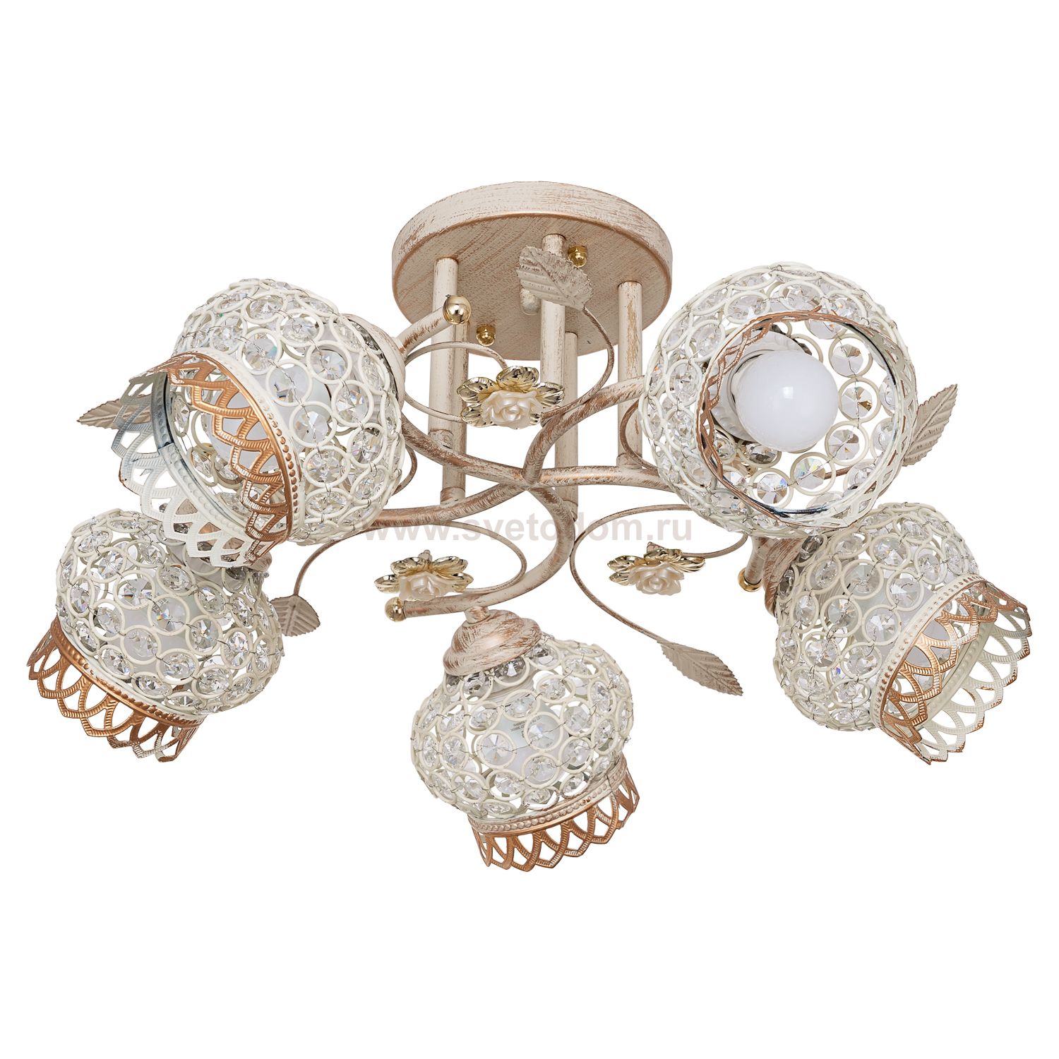 Люстра эконом Экономсвет 2069T/5WG WG+CL