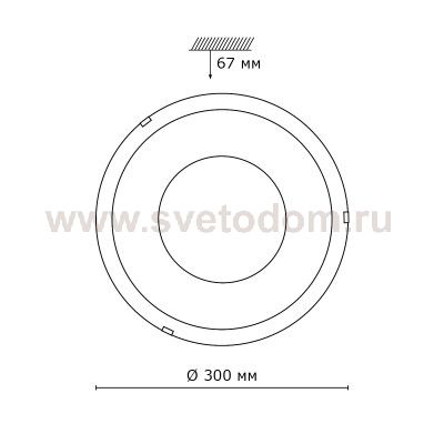 Светильник светодиодный Сонекс 2071/BL ELEKA 24Вт