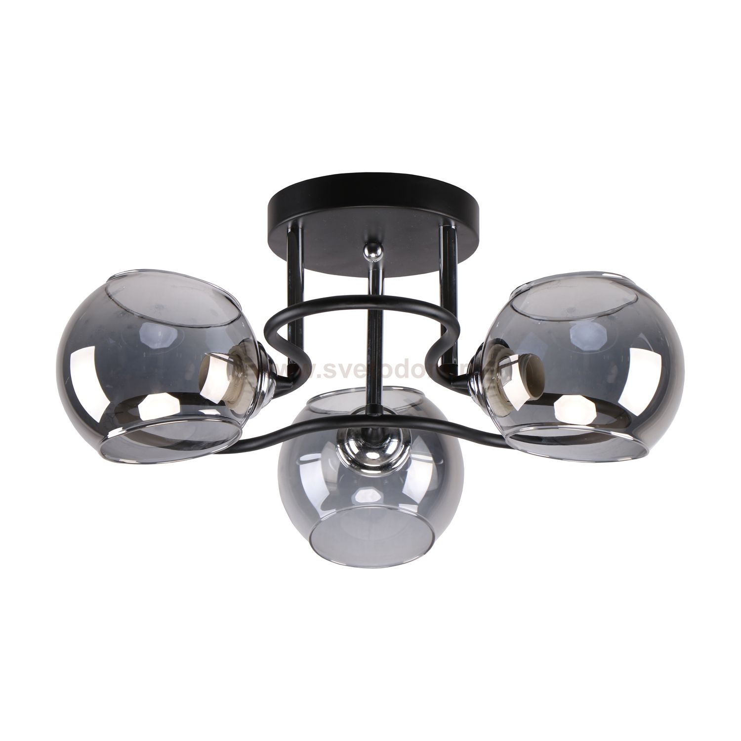 Люстра современная Экономсвет 20715/3CR+BK GR