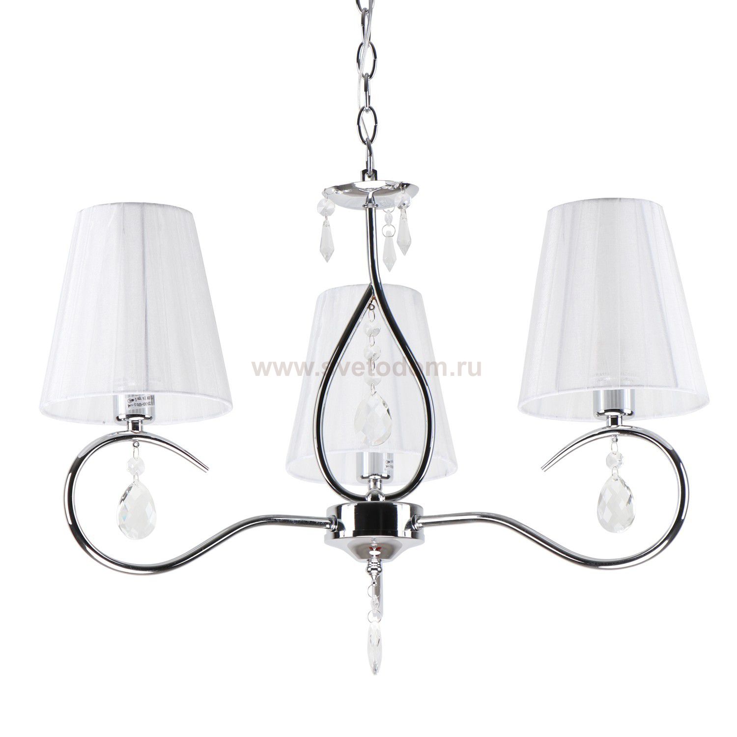 Люстра классическая с хрусталем Экономсвет 20776/3CR WT