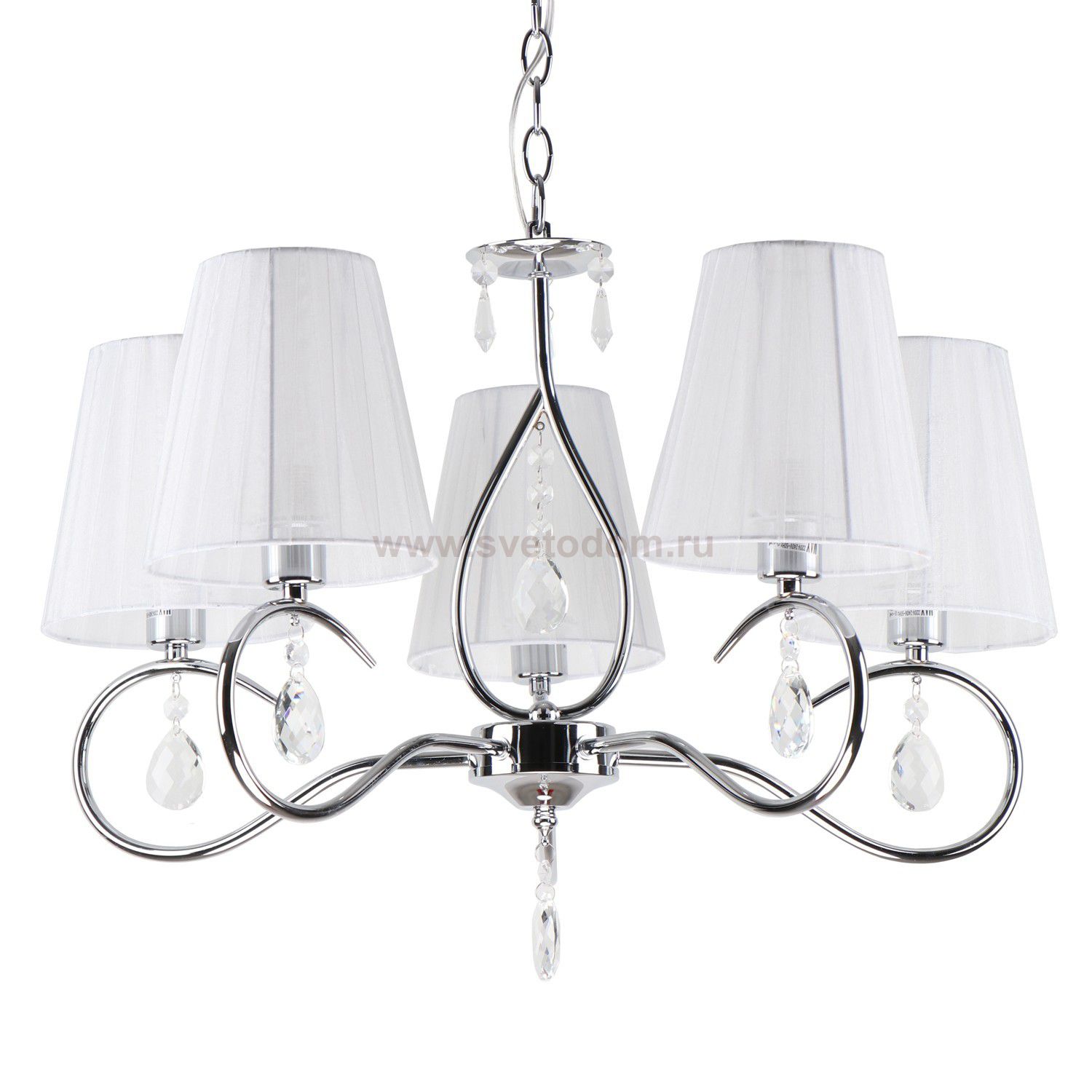 Люстра классическая с хрусталем Экономсвет 20776/5CR WT