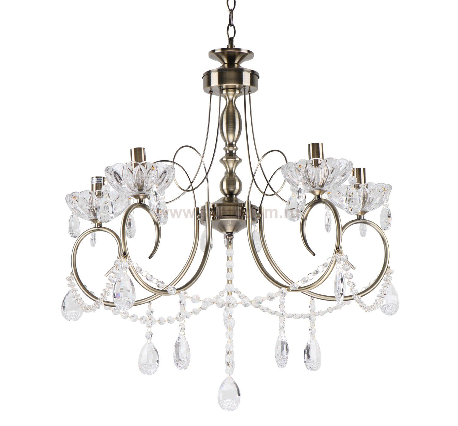 Люстра классическая с хрусталем Экономсвет 20777/5AB