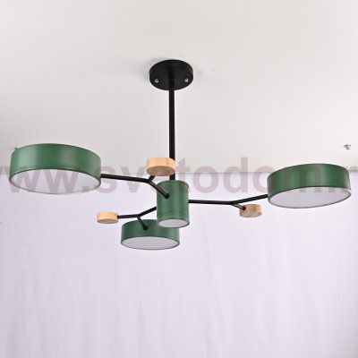 Люстра на штанге MEADE 4 lamps Green ImperiumLoft 207855-26