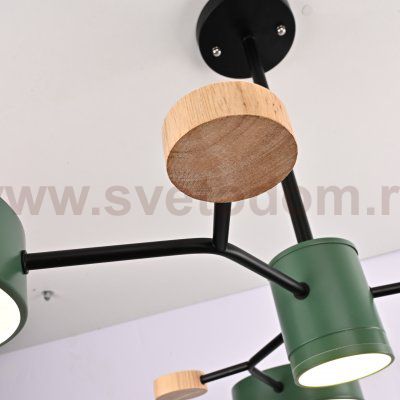 Люстра на штанге MEADE 4 lamps Green ImperiumLoft 207855-26