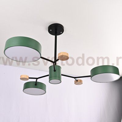 Люстра на штанге MEADE 4 lamps Green ImperiumLoft 207855-26