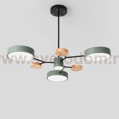Люстра на штанге MEADE 4 lamps Green ImperiumLoft 207855-26