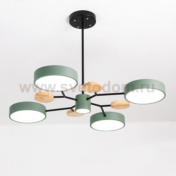 Люстра на штанге MEADE 5 lamps Green ImperiumLoft 207856-26