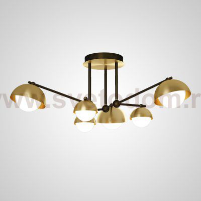 Потолочная люстра FABIANA L6 Brass Black ImperiumLoft 207881-23