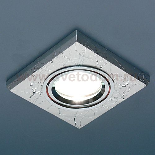 Квадратный точечный светильник Elektrostandard 2080 SL (серебро)