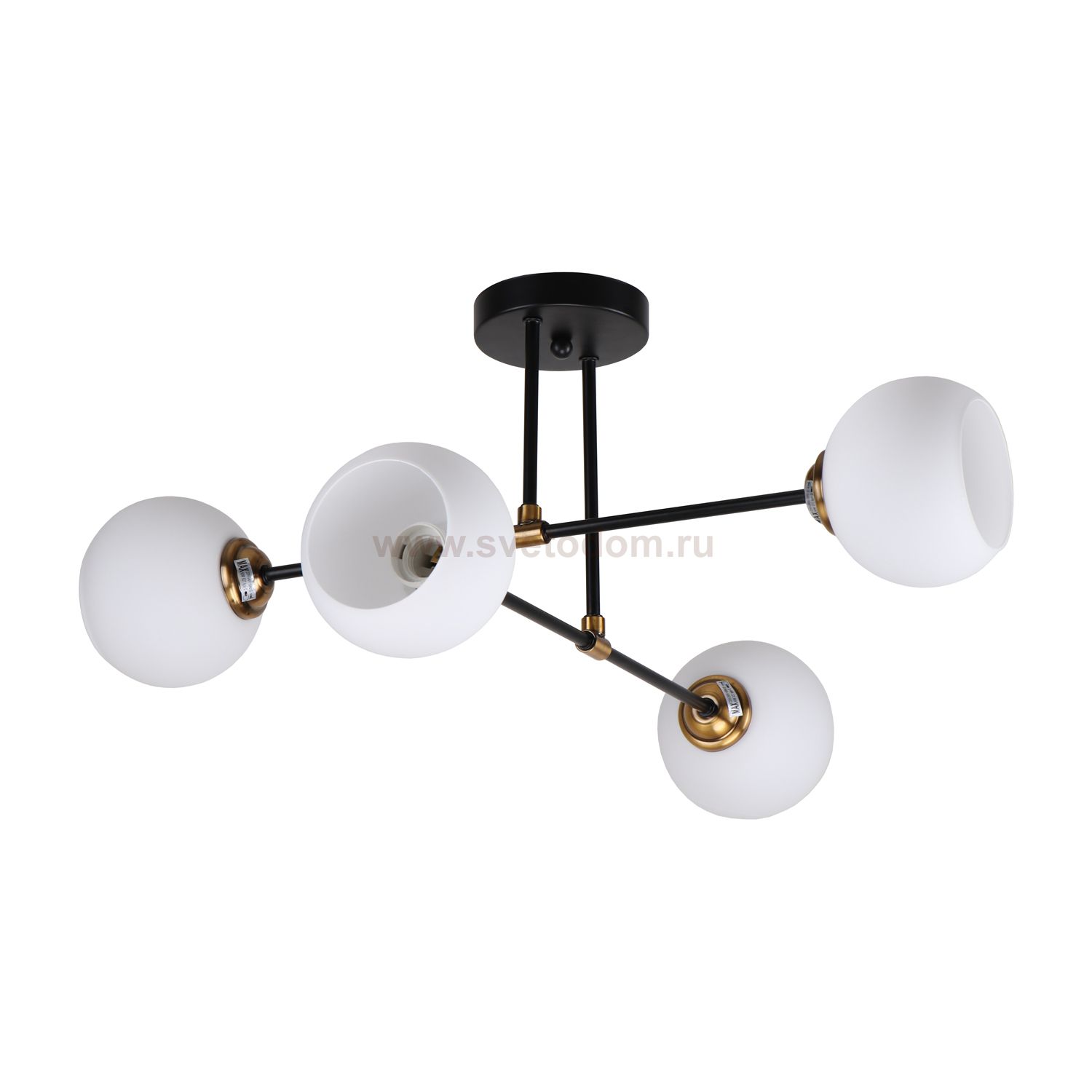 Спот потолочный 20809/4BK+GD WT ЭкономСвет