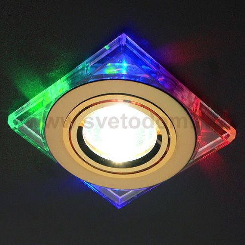 Светильник Elektrostandard 2080/2 золото/мульти + LED