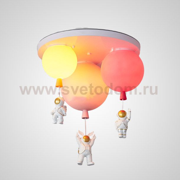Потолочный светильник MERCURY MORE L3 Yellow Light Pink Pink ImperiumLoft 208173-23