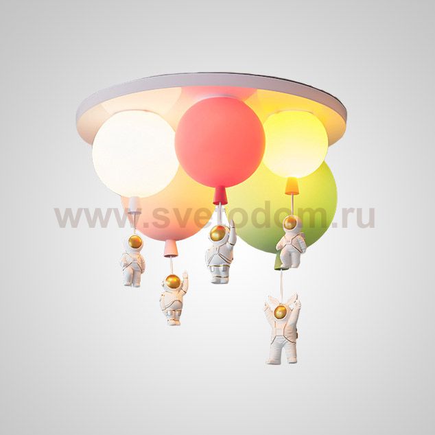 Потолочный светильник MERCURY MORE L5 White Light Pink Pink Yellow Green ImperiumLoft 208176-23