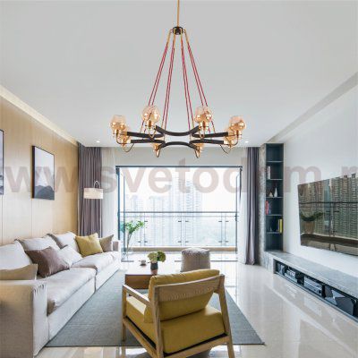 Люстра MONTALEMBERT by Studios 8 lamps Black/Amber ImperiumLoft 208220-26