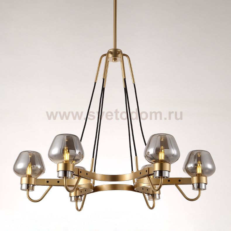 Люстра MONTALEMBERT by Studios 6 lamps Gold/Smoky ImperiumLoft 208227-26