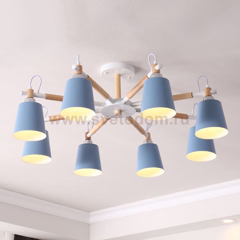 Люстра на штанге VARDA 8 lamps Blue ImperiumLoft 208241-26