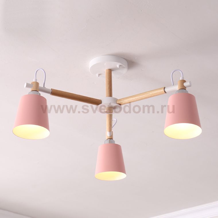 Люстра на штанге VARDA 3 lamps Pink ImperiumLoft 208258-26