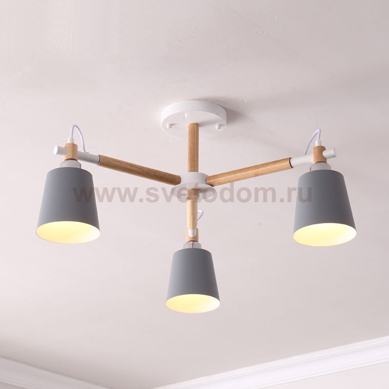 Люстра на штанге VARDA 3 lamps Grey ImperiumLoft 208259-26