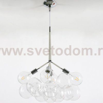 Подвесной светильник LOVELY BUBBLE CHANDELIER FROM PELLE H70 Silver/Black ImperiumLoft 208361-26
