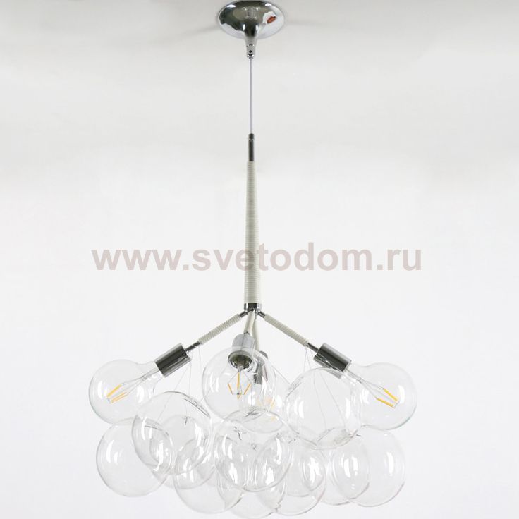 Подвесной светильник LOVELY BUBBLE CHANDELIER FROM PELLE H70 Silver/Brown ImperiumLoft 208362-26