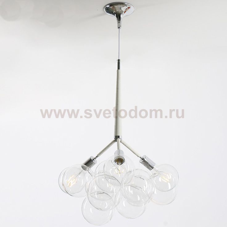 Подвесной светильник LOVELY BUBBLE CHANDELIER FROM PELLE H60 Silver/Brown ImperiumLoft 208369-26